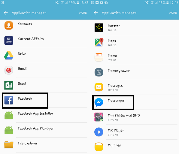 facebook+app+and+messenger+app