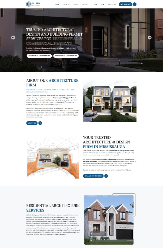 Dinh Design (Architectural & Home-Design Website)